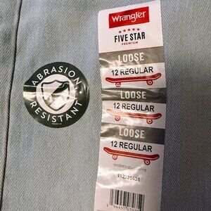NEW Wrangler Boy's Loose Fit Jeans Adjustable Frost 12 Regular Skate Baggy Retro